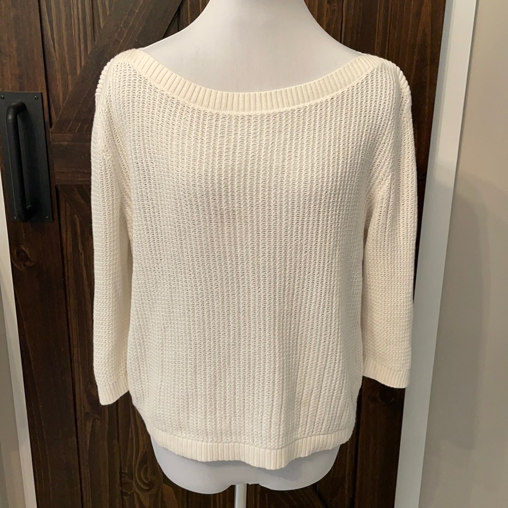 Tommy Hilfiger Boat Neck White Sweater Size Large